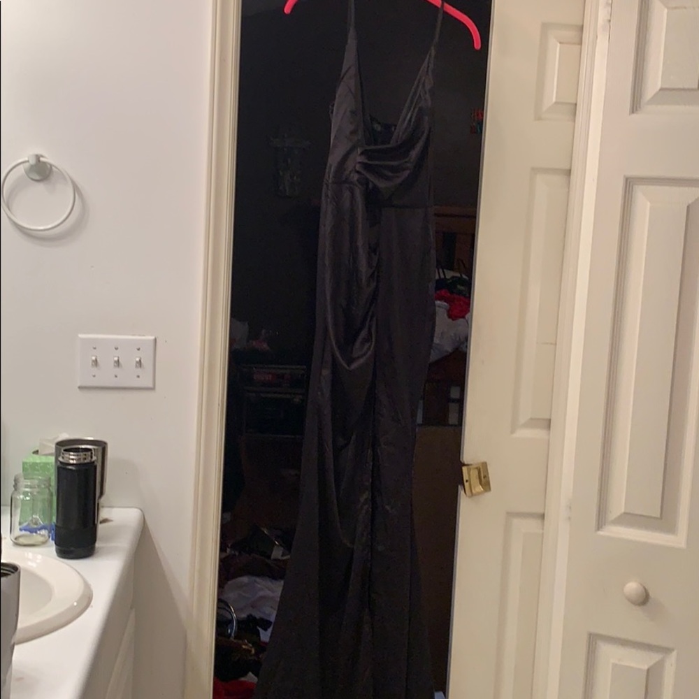 Long silk dress NWT size Large but made smaller
